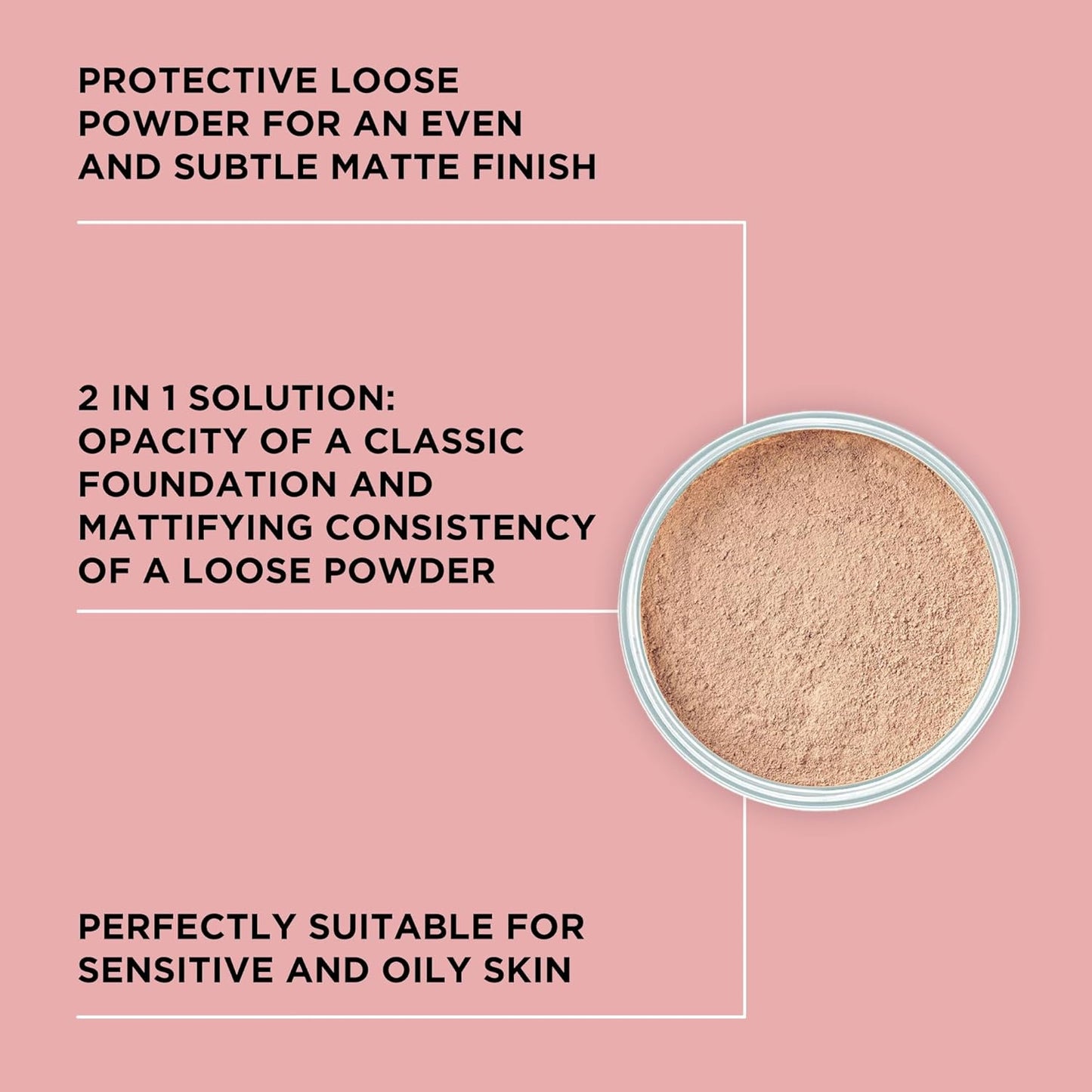 ARTDECO Mineral Powder Foundation - natural beige – loose setting powder for a smooth finish - medium coverage - perfect for sensitive & oily skin - makeup with zinc & magnesium - vegan-0.53 Oz