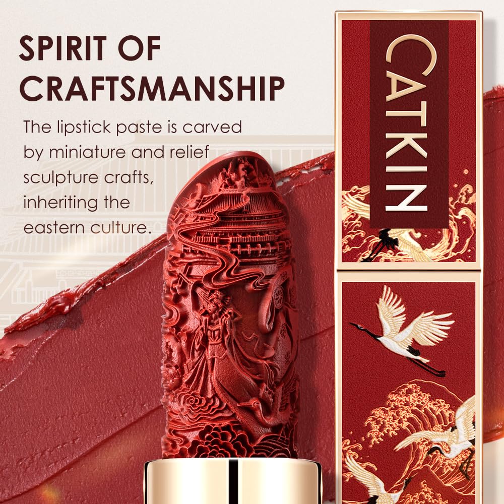 Catkin Semi-Matte Lipstick Hydrating High Impact Color Infused with Vitamin E and Avocado Oil Smooth Soft Texture Long Lasting Matte Finish 173