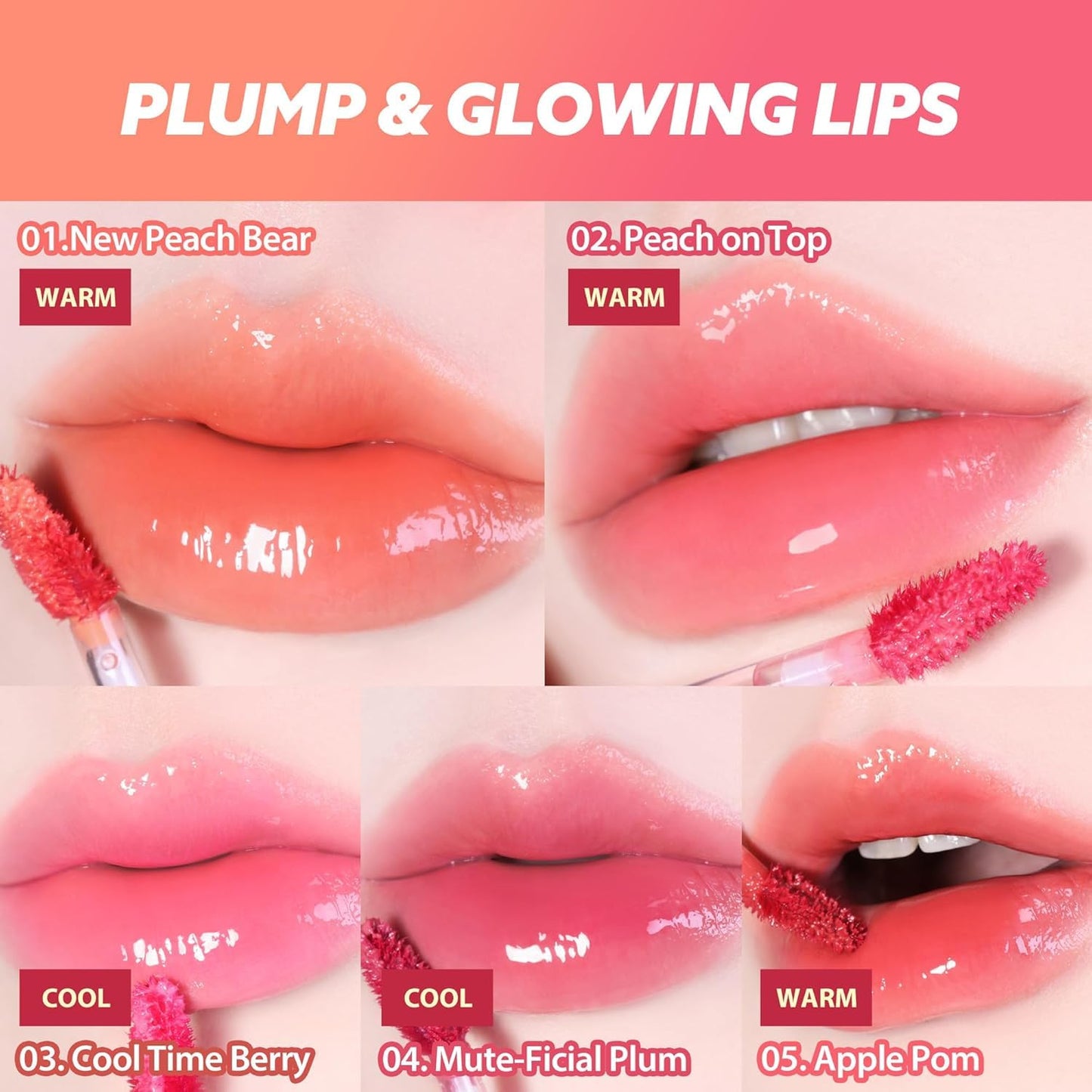 MILKTOUCH Jelly Fit Lip Tint (05 Apple Pom) with Cooling Plumping Effect and Water-Based Non-Sticky Texture | Long Lasting Korean Beauty Lipstain Tinted Gloss Oil Brown K Makeup