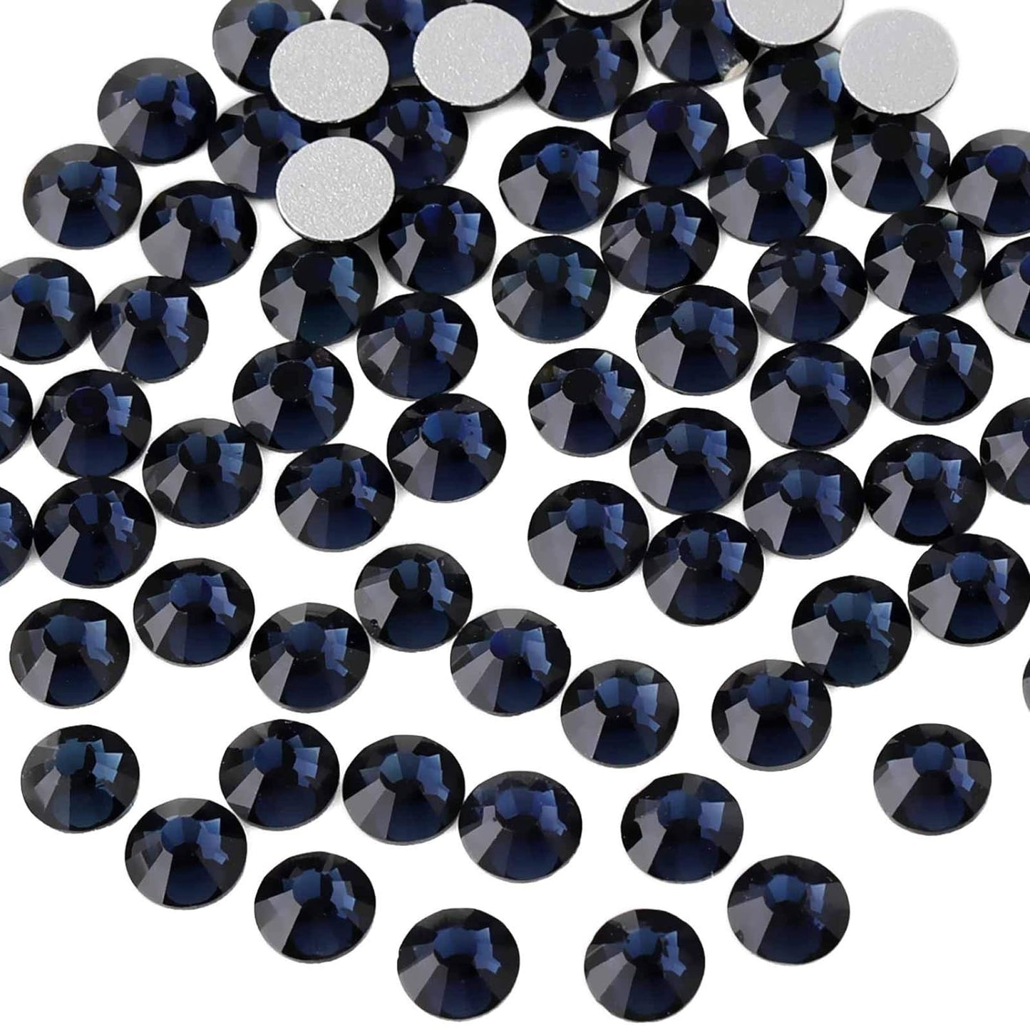 beadsland Flat Back Crystal Rhinestones Round Gems for Nail Art and Craft Glue Fix,Montana (2.7-2.8mm) SS10/1440pcs