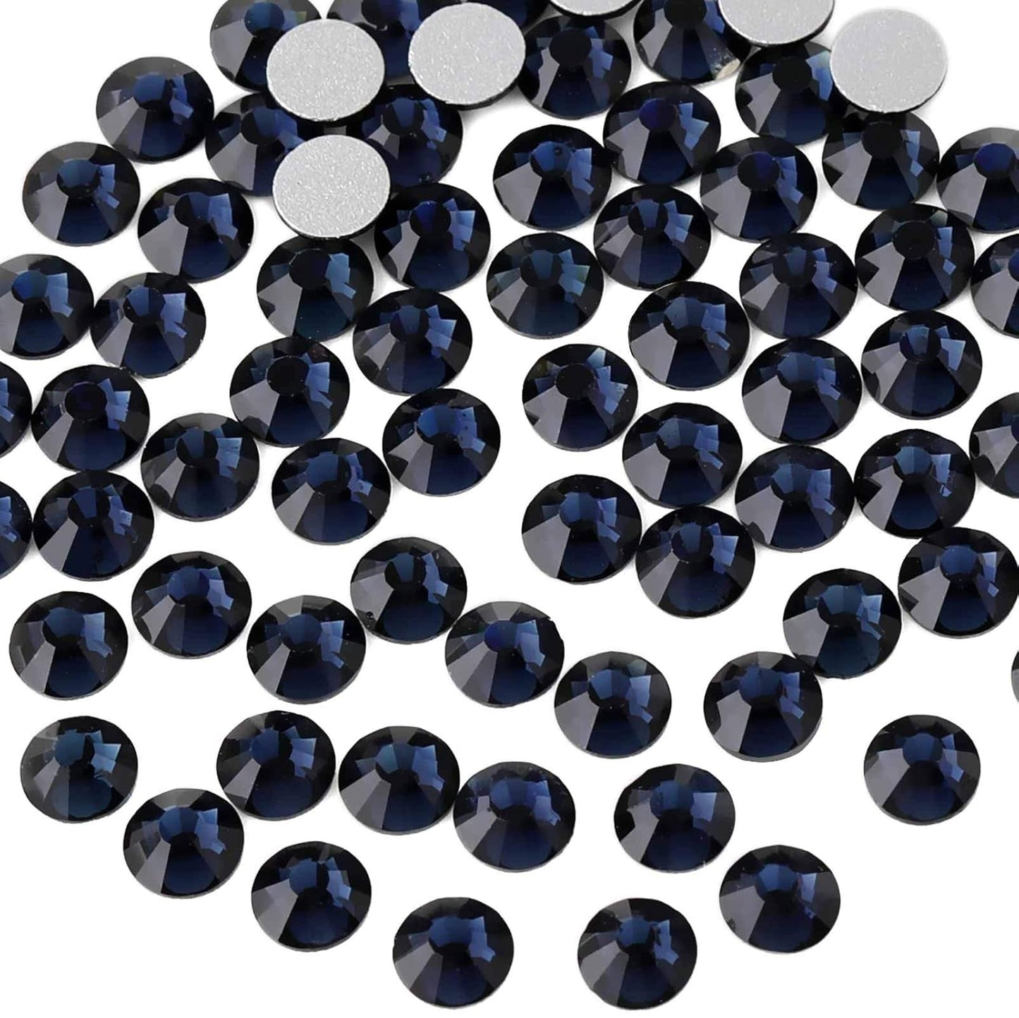 beadsland Flat Back Crystal Rhinestones Round Gems for Nail Art and Craft Glue Fix,Montana (3.8-4.0mm) SS16/1440pcs