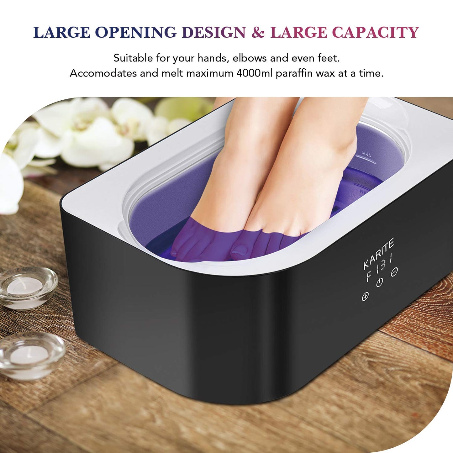 KARITE Paraffin Wax Refills, 20 Pack Lavender Scented Paraffin Wax Beads Blocks for Paraffin Bath, Paraffin Wax Machine Refills for Hand Feet Dry Skin,Rrelieves muscle fatigue, Hydration and nourish