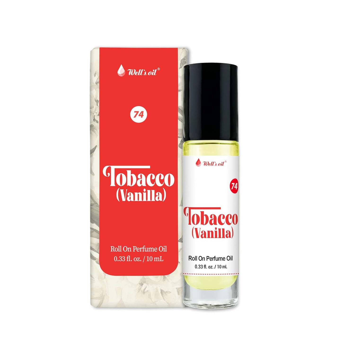 Well's Oil Well's Perfume Oil Roll-On (Tobacco Vanilla) | 10 ml / 0.33 fl Oz | Clean, Rich, Pure Scent | Alcohol-Free | Oil Based | Long Lasting | Concentrated Roll-on Perfumes for Women and Men