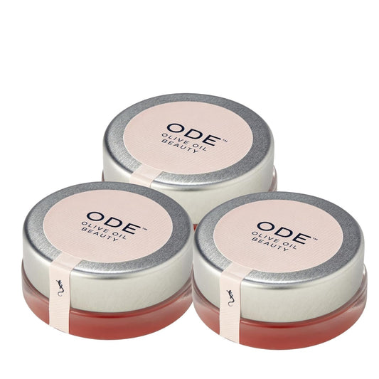 Lip Balm: Kiss of Blush (3-pack) by ODE Olive Oil Beauty, Organic EVOO, California Made, Luxurious Lip balm