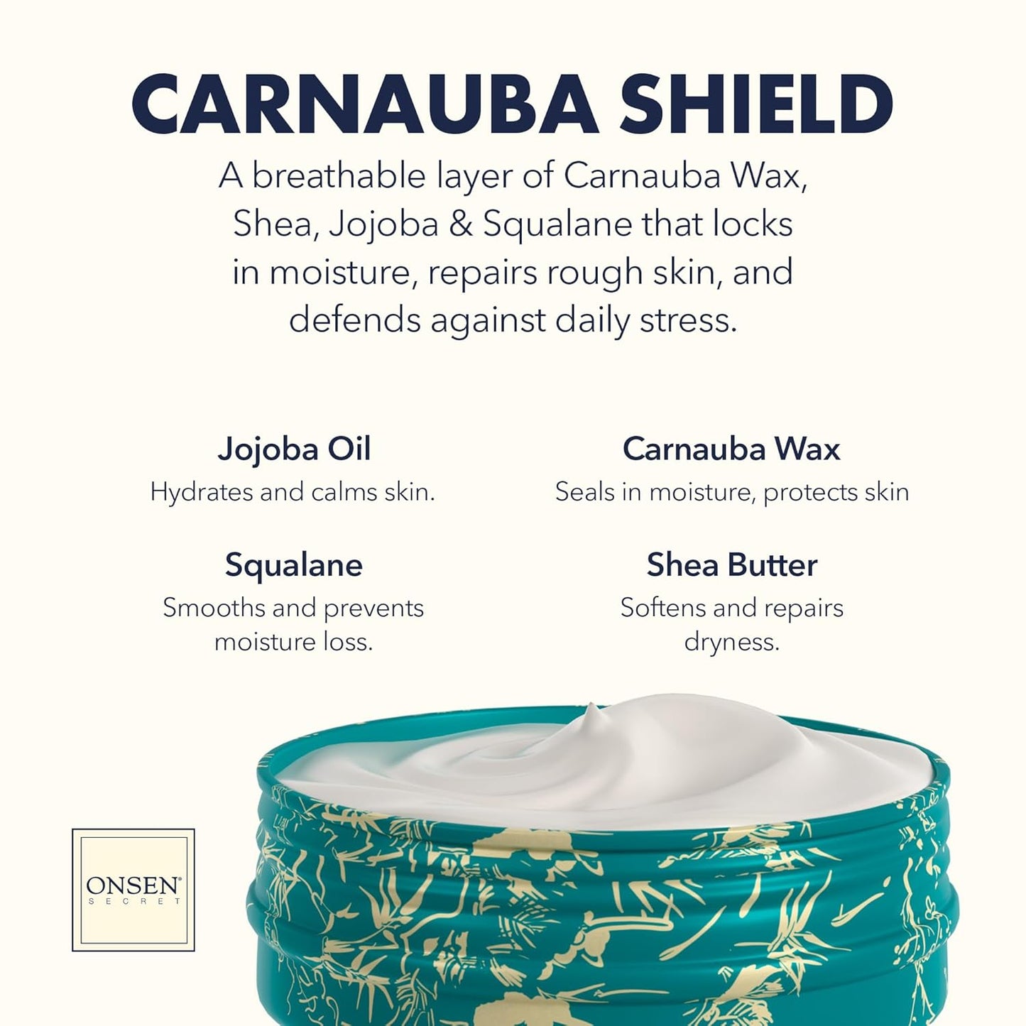 Onsen Hand & Cuticle Rescue Cream | Organic Nail Strengthener & Balm | Dry, Cracked Hands, Elbows & Feet | Shea Butter, Tsubaki & Jojoba Oil | Nail Repair & Growth, Vegan - 1 Pack (0.88 oz)