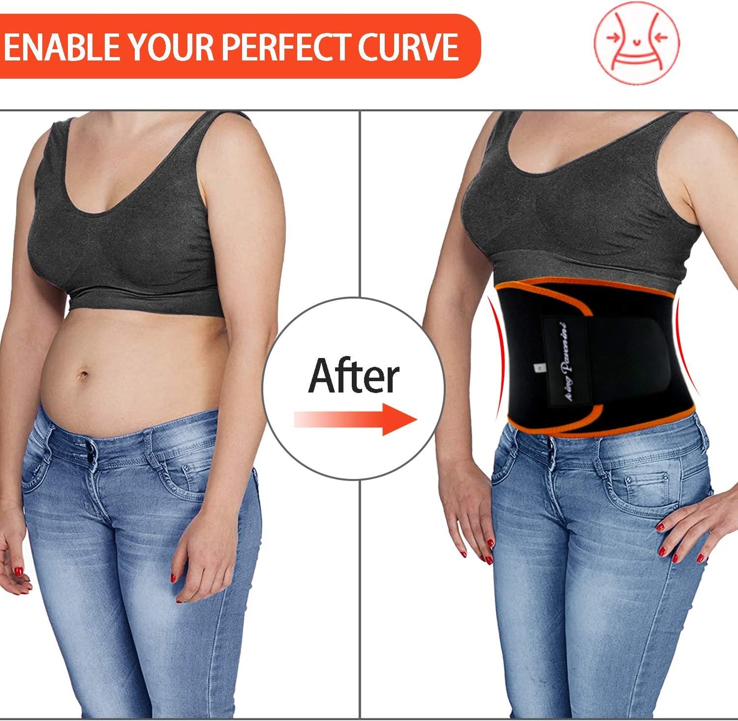 KingPavonini Waist Trimmer for Women & Mens Waist Trainer Sweat Belt Plus Size, Upgraded