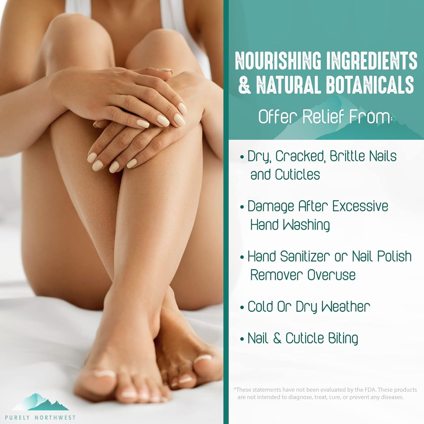 Toenail Fungus Extra Strength Solution-Thick Discolored Nail Repair, Ingrown Nails, Dry Cracked Nails & Cuticles-All Natural with Tea Tree & Oregano Oil: by Purely Northwest USA 1oz