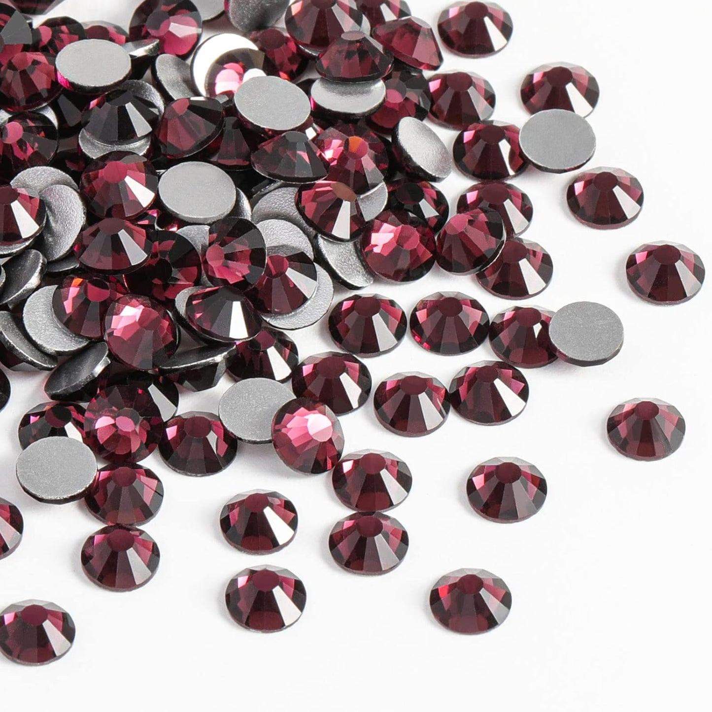 beadsland Flat Back Crystal Rhinestones Round Gems, Amethyst (4.6-4.8mm) SS20/1440pcs