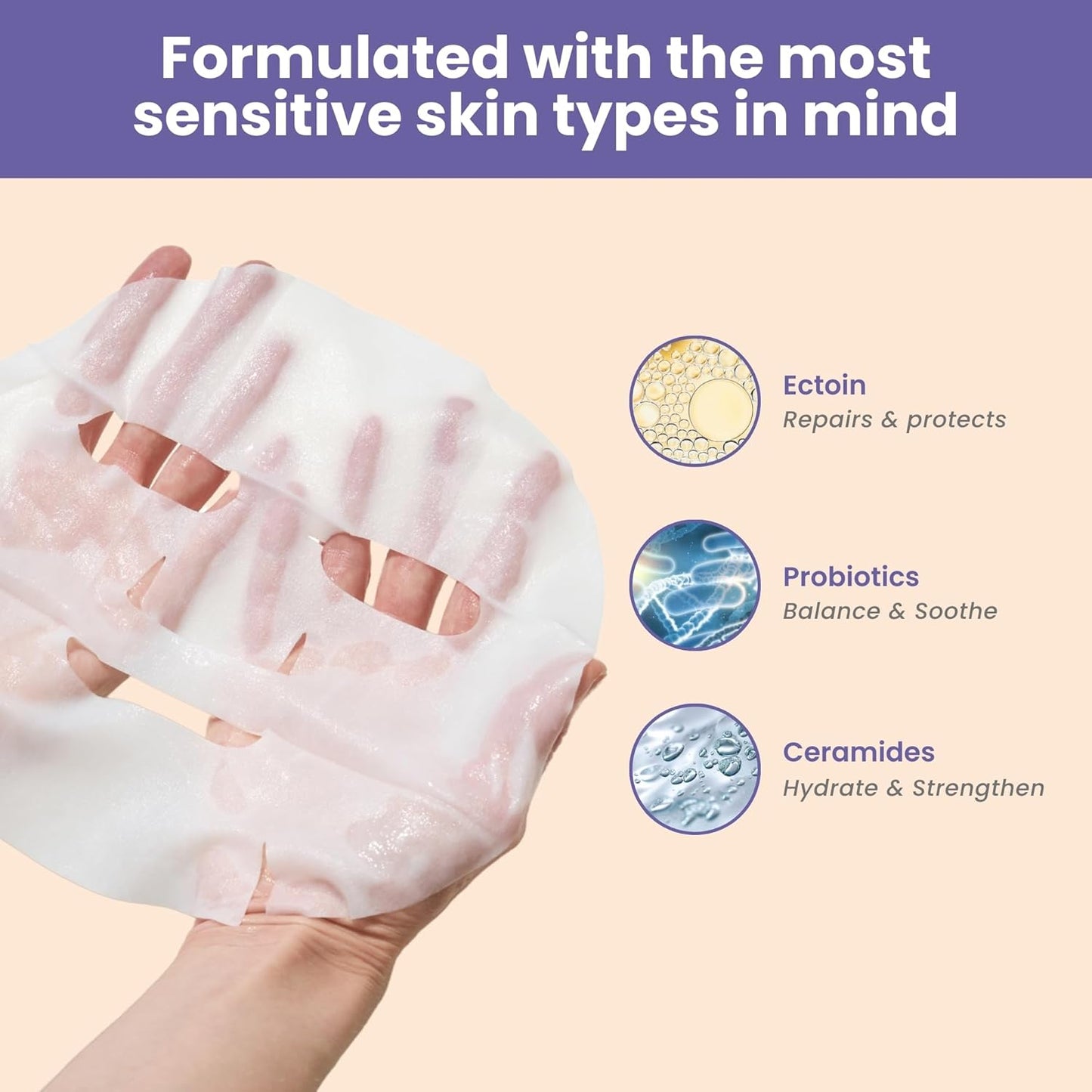 Patchology Skin Remedy Barrier-Boosting Sheet Mask – Single Use Face Mask with Ectoin, Ceramides & Probiotics – Hydrates, Protects & Nourishes – Suitable for Sensitive & All Skin Types