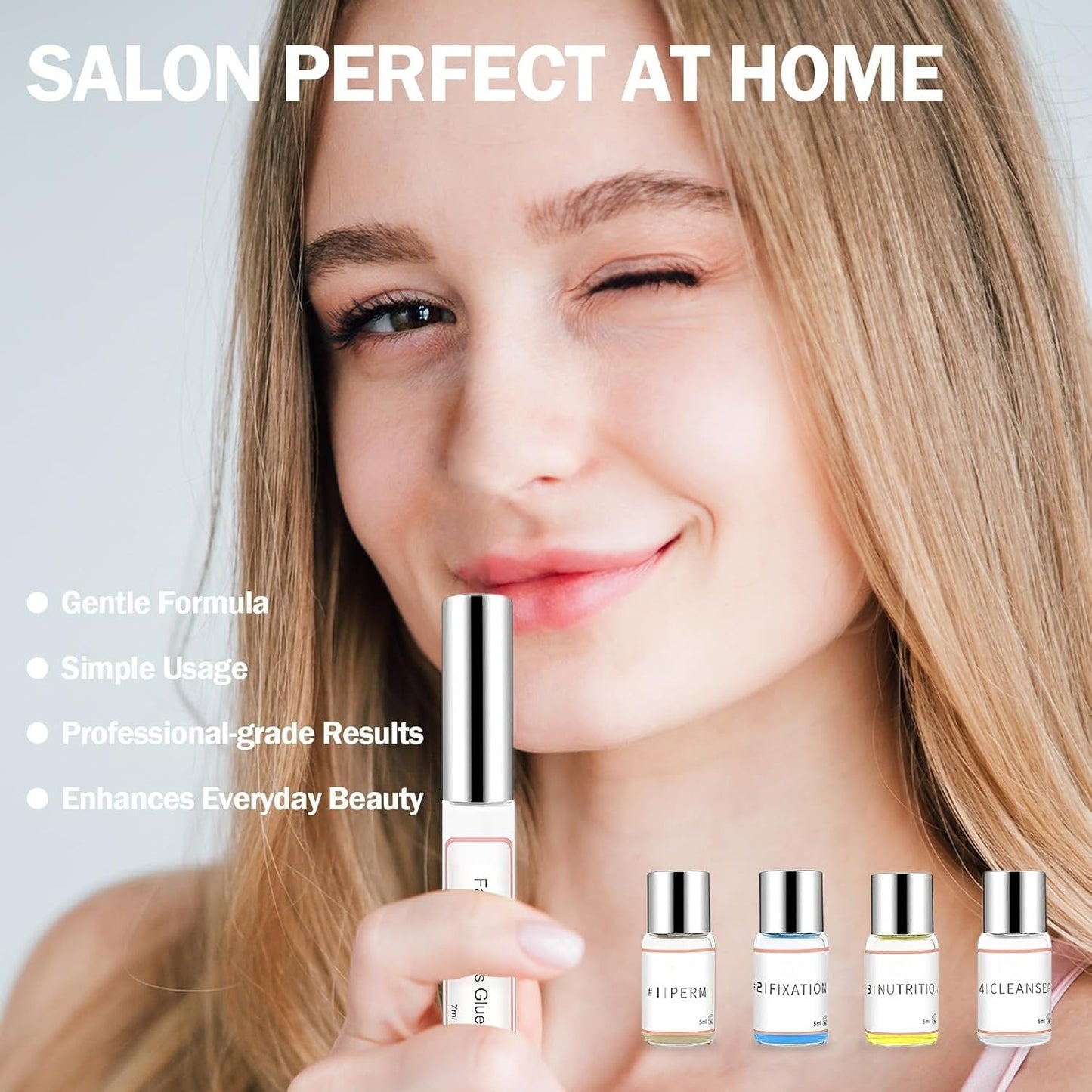 Professional Lash Lift Kit, Eyelash Perm Kit & EyeLash Extension Kit, Easy for Beginner DIY, Includes Lash Perm and Accessories, Suitable for Salon & Home Use