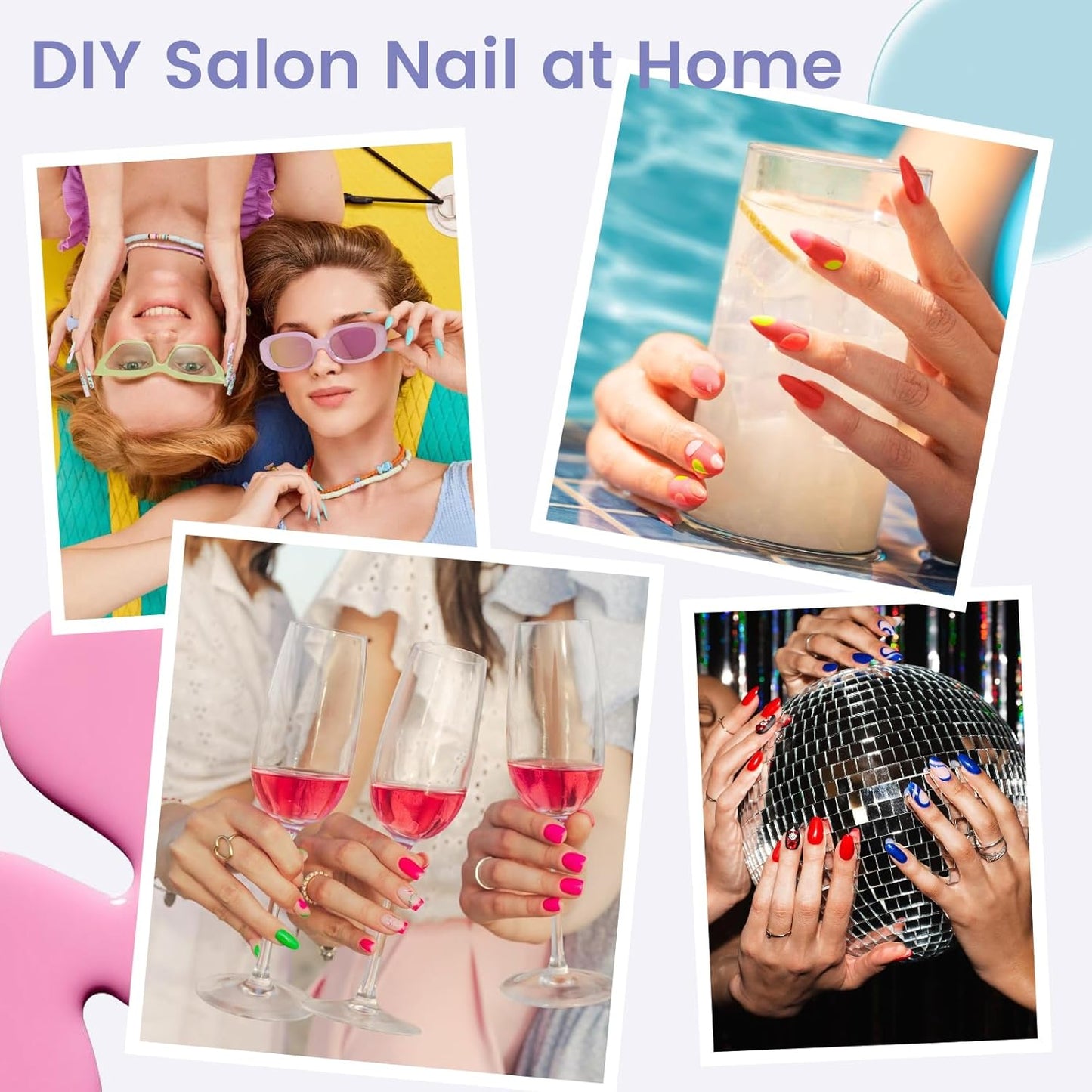 Medium Oval Round Nail Tips: 240Pcs Pre-shaped Full Cover Clear Gel Nails Tip, 12Sizes Acrylic Fake Press on Nail Tips for False Extension Manicure Salon DIY at Home