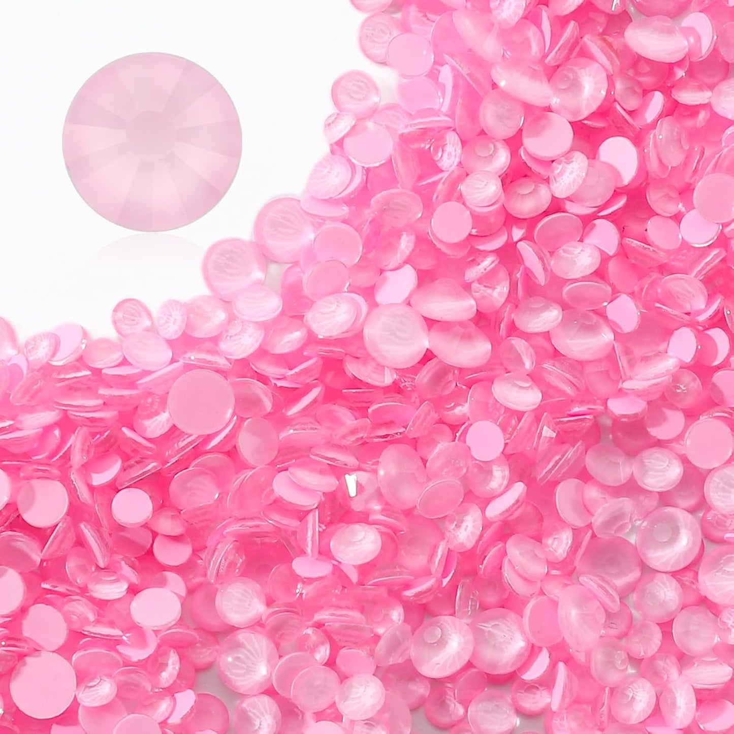 Mocha Rose Flatback Rhinestones, Glass Rhinestones for Nail Art and Craft, Glue Fix, Loose Crystal Gemstones(Mocha Rose, SS16, 1440pcs, 3.8-4.0mm)