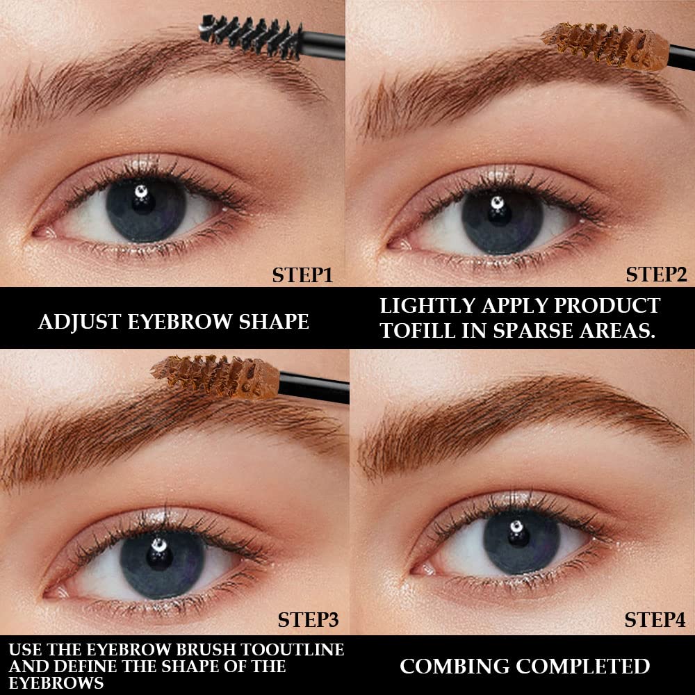 Tinted Thickening Brow Mascara,Brow Fast Sculpt,Waterproof, Transfer-proof, Brush to Fill in Eyebrows and Cover Gray Hairs - Cruelty Free - Light Medium Brown (1pc 04 Rich Auburn)