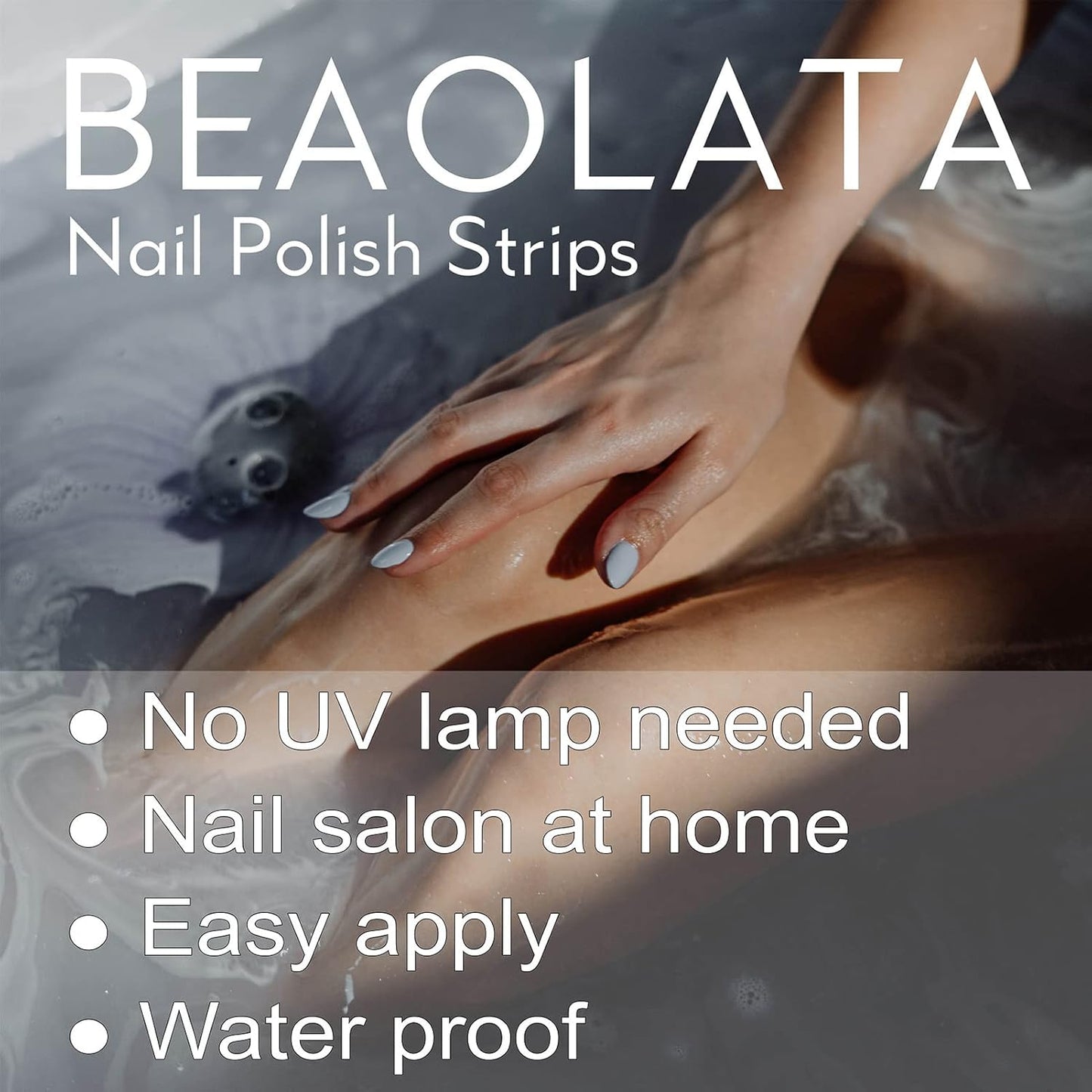 Nail Polish Strips, 32PCS Salon Quality Wraps, Long Lasting Gel Nail Stickers for Women Easy Apply& Remove (Straberry Shortcake)