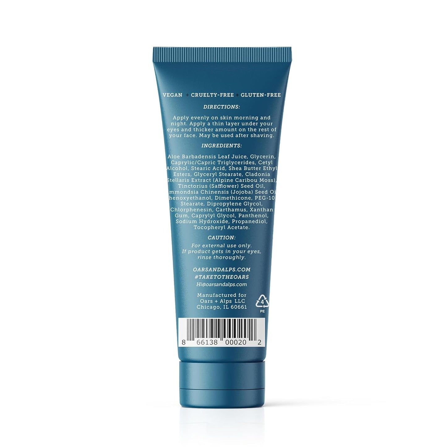 Oars + Alps Anti-Aging Face Moisturizer & Eye Cream, Hydrating Skincare with Shea Butter & Jojoba Oil, Lightweight, Non-Greasy, Vegan & Gluten Free, For Men & Women