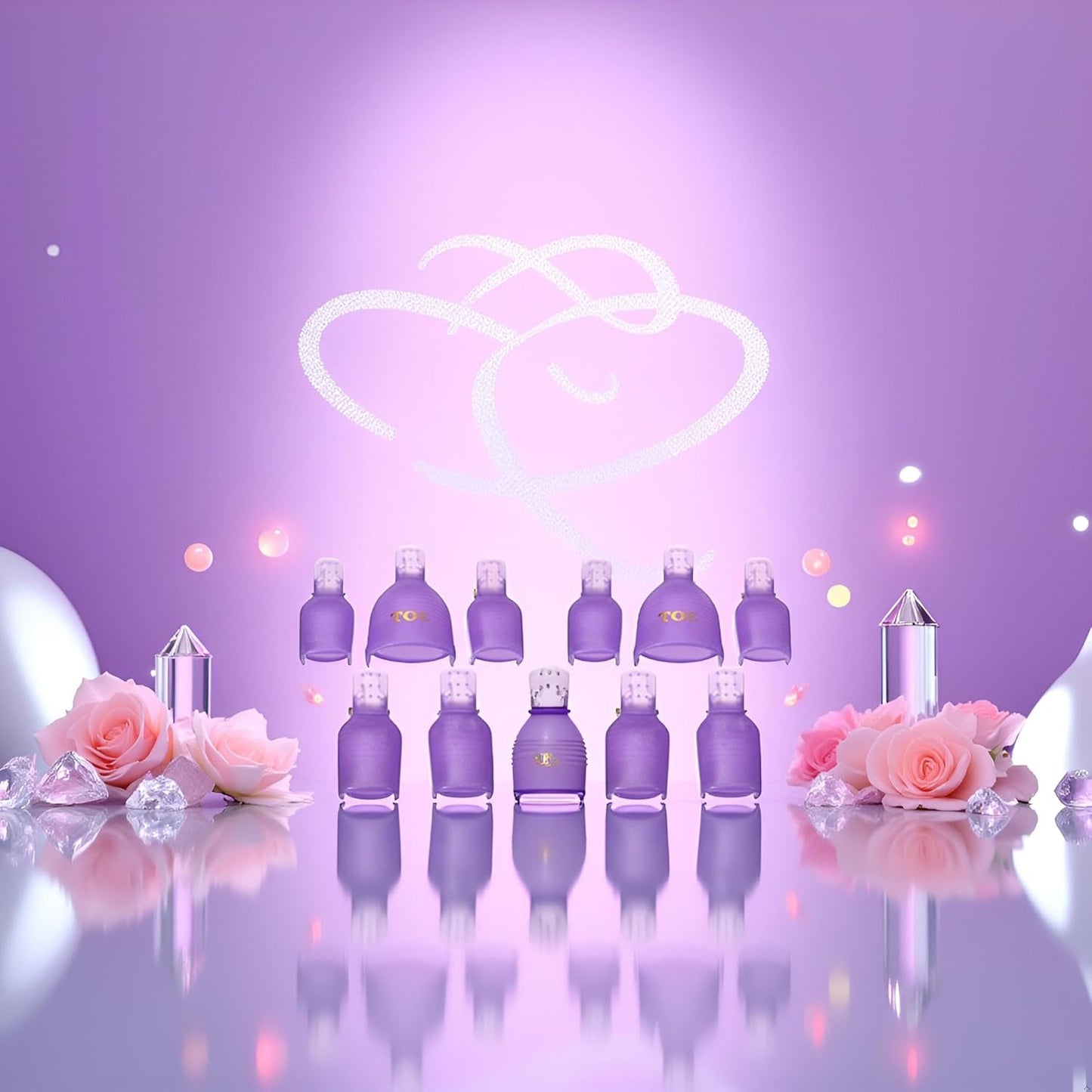 10Pcs Purple Useful Toenail Clips Nail Art Caps Soak Off UV Gel Clamp Remover Beauty Tool Sleek Nail Remover Clips With Anti-Slip Design Nail Polish Removers