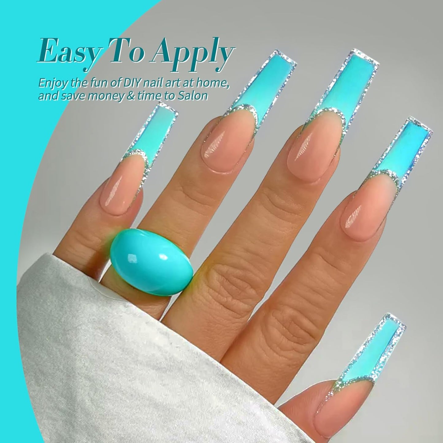 Born Pretty Jelly Gel Nail Polish Set Spring Summer Crystal Glass Translucent Pastel Sheer Gel Polish Pink Green Blue Red Yellow Silver Shiny Glitter Gel Nail Polish Nail Art Gel DIY Gift 6PCS