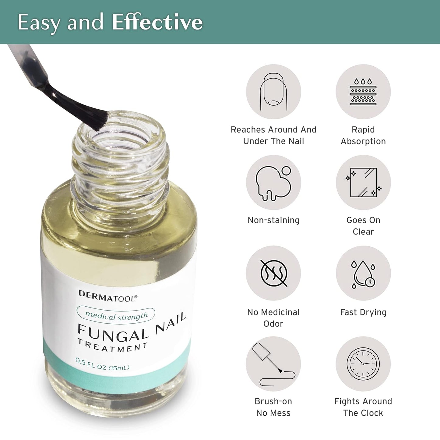 Toenail Fungus Treatment Extra Strength Antifungal Solution and Nail Fungus Treatment for Toenail - Repairs Fungal Damaged, Yellow, Thick, Discolored Nails - Fingernails - Pack of 3