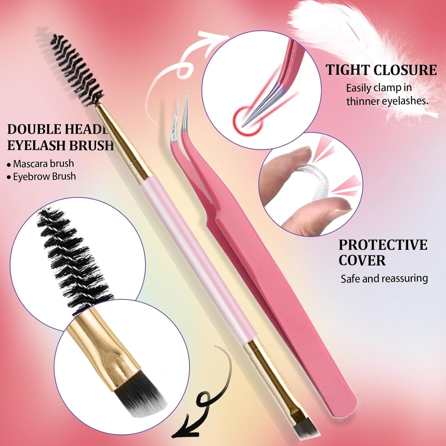 DIY Lash Extension Kit 684Pcs 10-18mm D Curl Lashes Clusters with Lash Bond and Seal Glue Remover Lash Shampoo Cleansing Brush Headband Wristband Tweezers Eyelash Brush Applicator