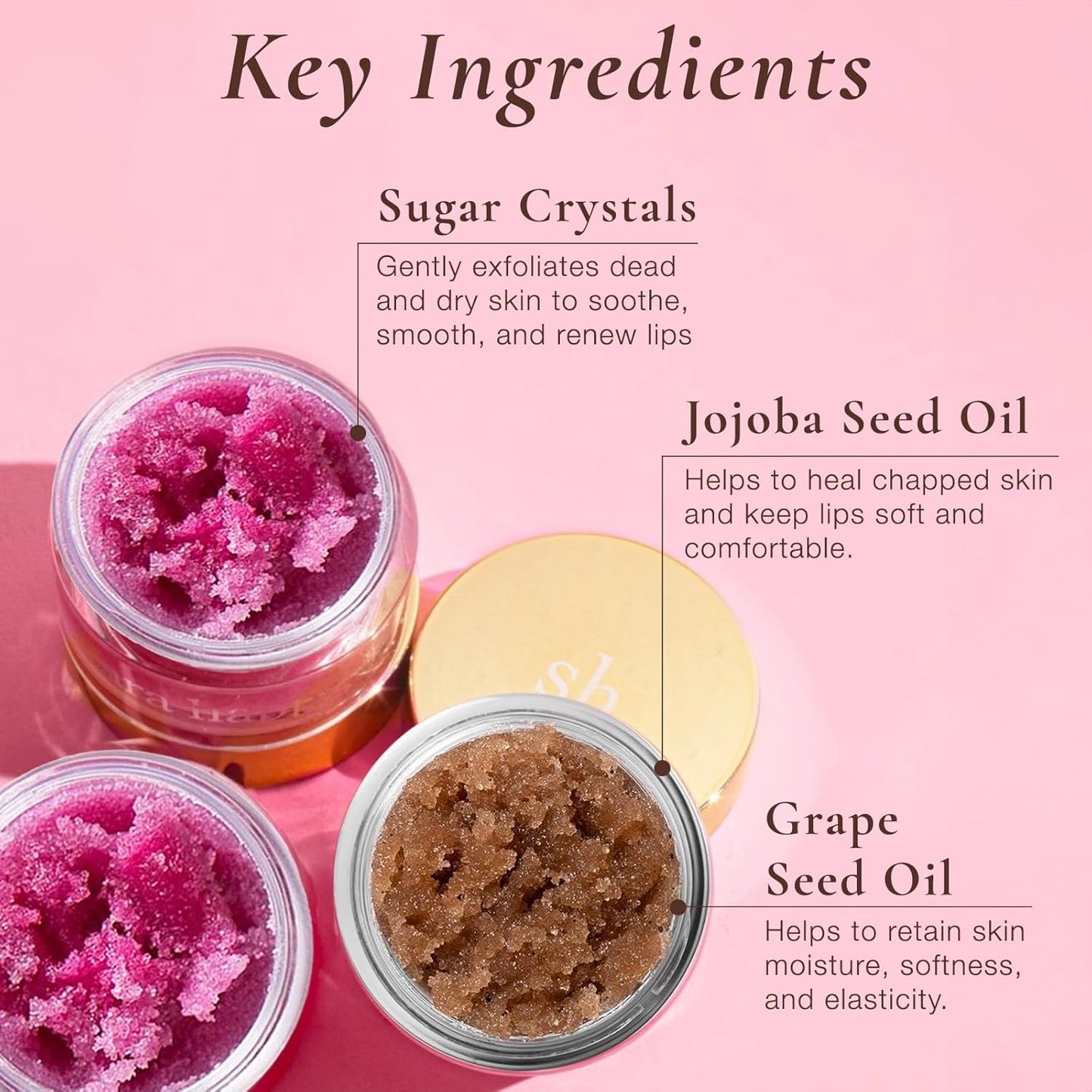 Sara Happ Passion Fruit + Vanilla Bean Sugar Lip Scrub Duo - Exfoliating Lip Treatments, Moisturizers for Dry and Flaky Lips, Vegan (Set of two 0.5-ounce Jars)