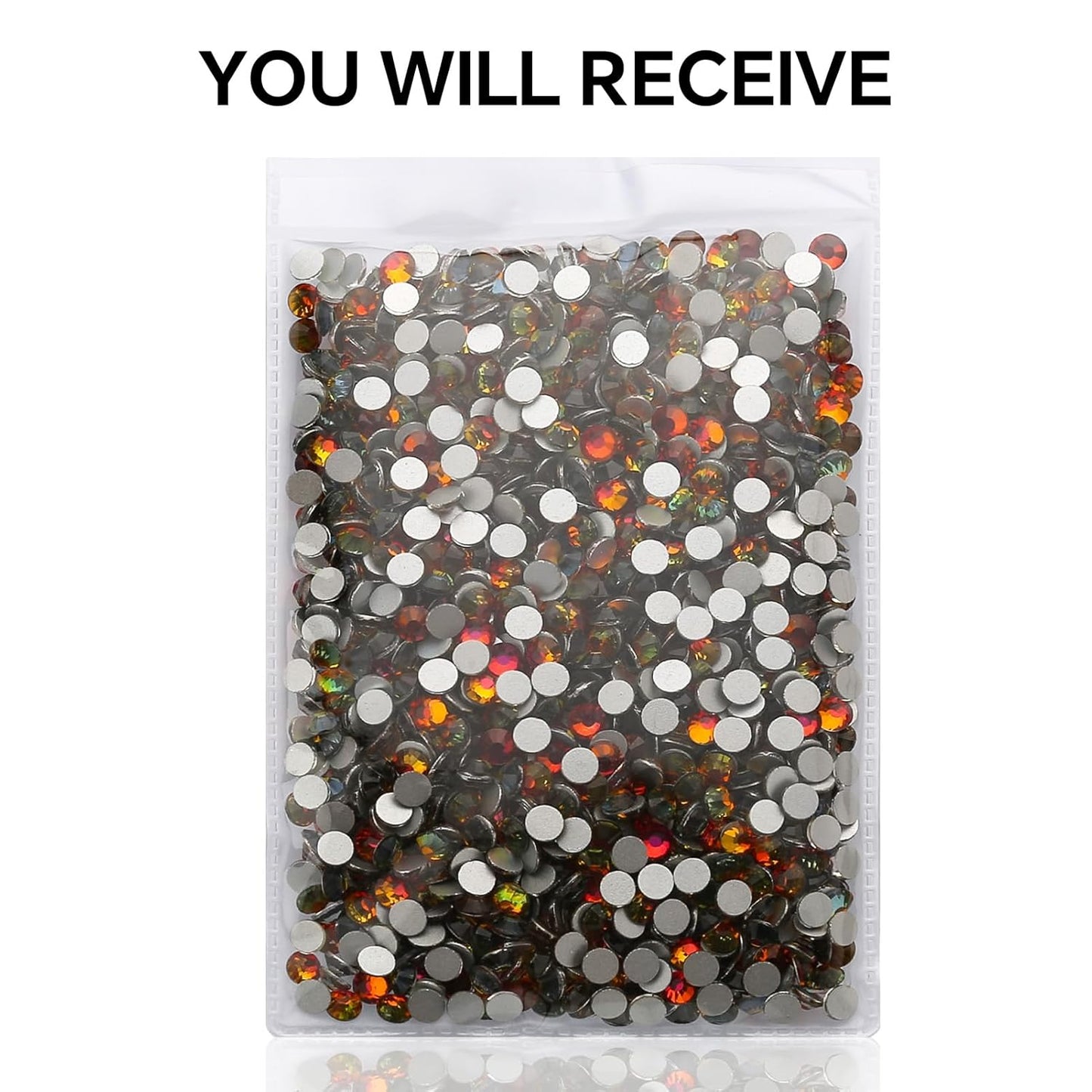 1440Pcs Blaze Crystal Rhinestones,Glass Flatback Rhinestones Mini Gemstones for Nail Face Makeup Art Crafts Clothes Decoration -(SS10,2.8mm,Blaze)