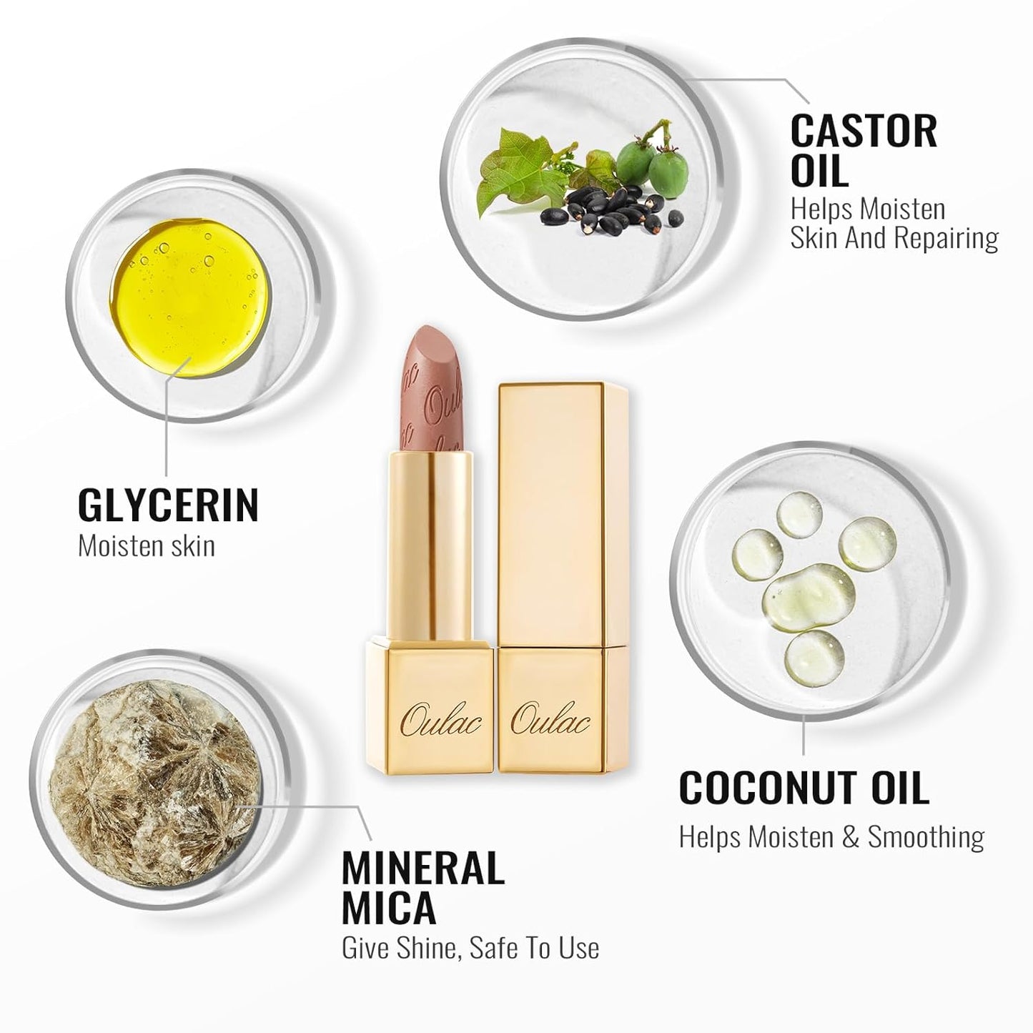 Oulac Glitter Lipstick for Women with Metallic 3D Shine Lightweight Hydrating Formula, High Impact Lip Color, Vegan Beauty, Sheer Coverage Lip Makeup, Christmas Gifts for Women, Me Time(24)