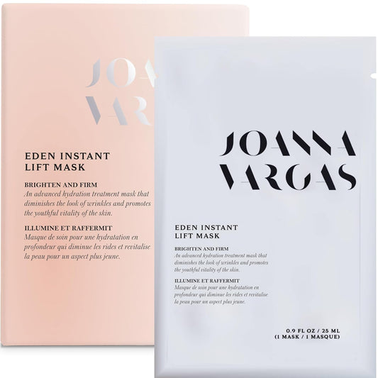 Joanna Vargas Eden Instant Face Lift Facial Mask – Hydrating Collagen Sheet Mask for Glowing Skin – Firming Face Mask with Hyaluronic Acid – Anti Aging Facial Mask for Women – 1 sheet
