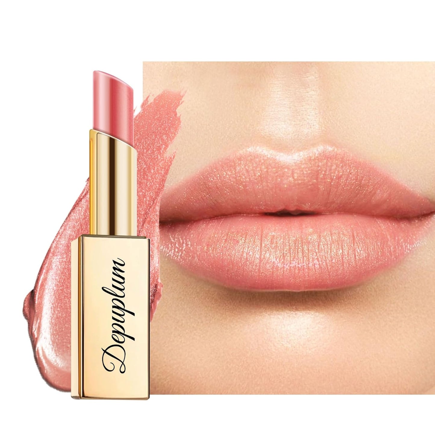 Nude Lipstick Moisturizing for Women Shimmer Tinted Lip Balm Hydrating Nourishing Lip Gloss Vegan& Cruelty Free Lip Makeup, ZG118 Undertone