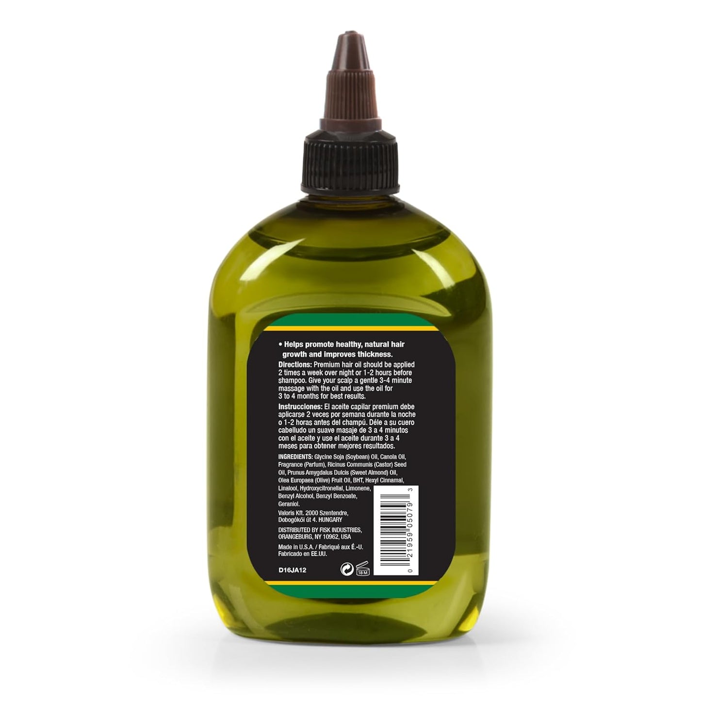 Difeel Premium Jamaican Black Castor Hair Oil - Large 12 oz. - Jamaican Black Castor Oil for Hair Growth