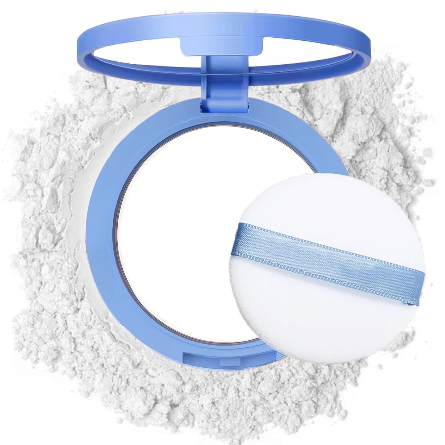 Oil Control Face Pressed Powder,Matte Smooth Flawless Setting Powder Makeup,Waterproof Long Lasting Finishing Powder,Cruelty Free Lightweight Face Cosmetics,0.35Oz(WHITE)