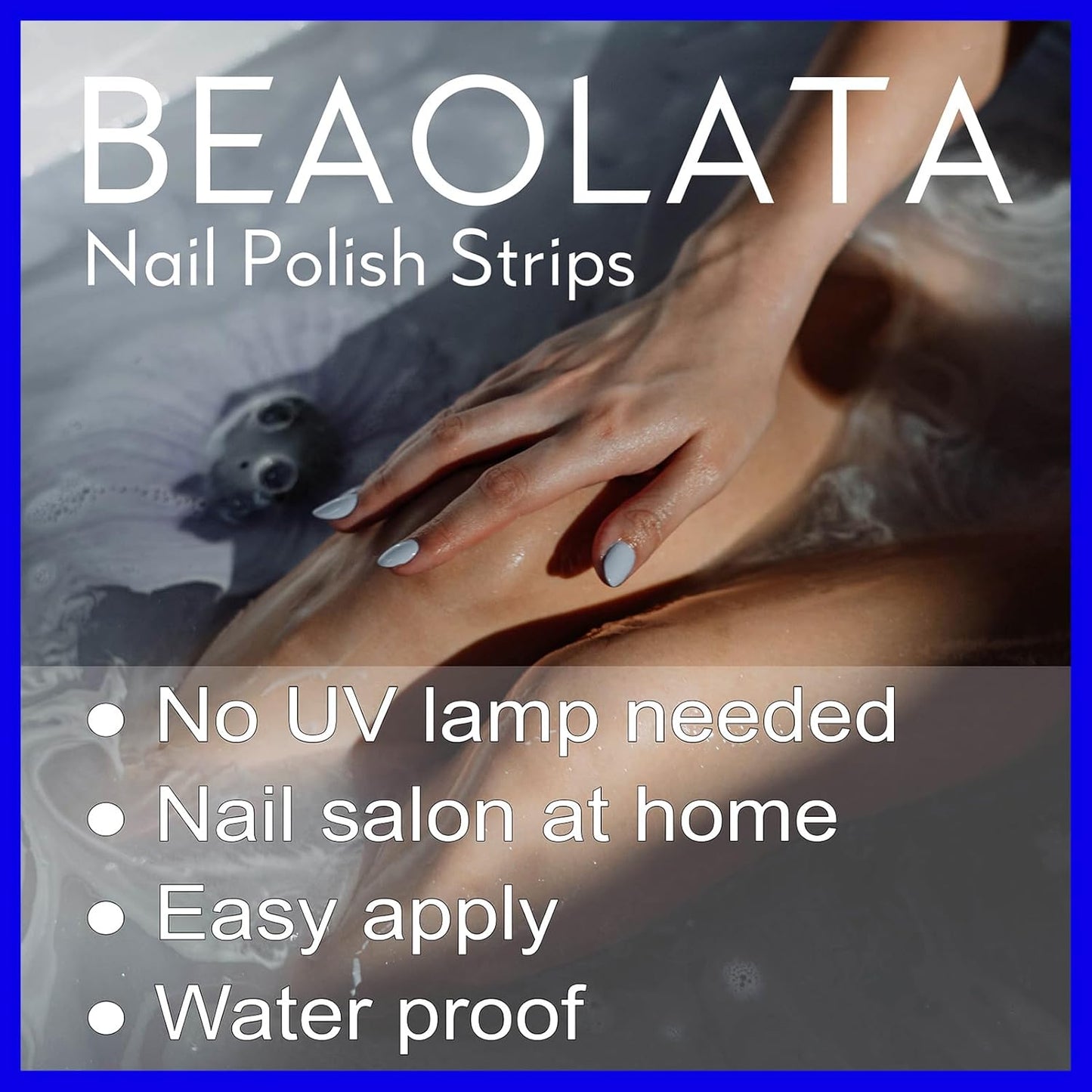 Nail Polish Strips, 32PCS Salon Quality Wraps, Long Lasting Gel Nail Stickers for Women Easy Apply& Remove (Net Grey White)