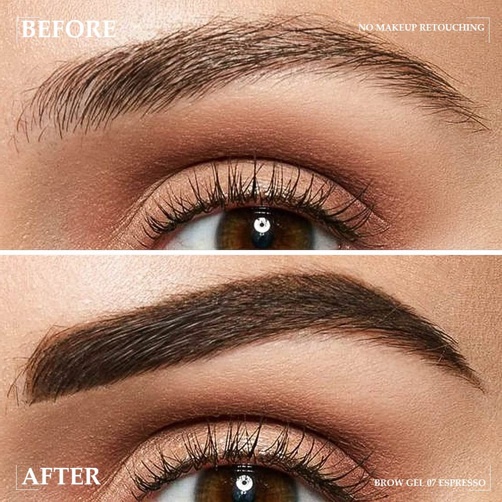 Kaely 2Pcs Thickening Brow Mascara,Tinted Eyebrow Gel Waterproof,Eyebrow Color Makeup,Brow Fast Sculpt,Vegan,Cruelty Free,maquillaje gel para cejas a prueba de agua,07 Espresso