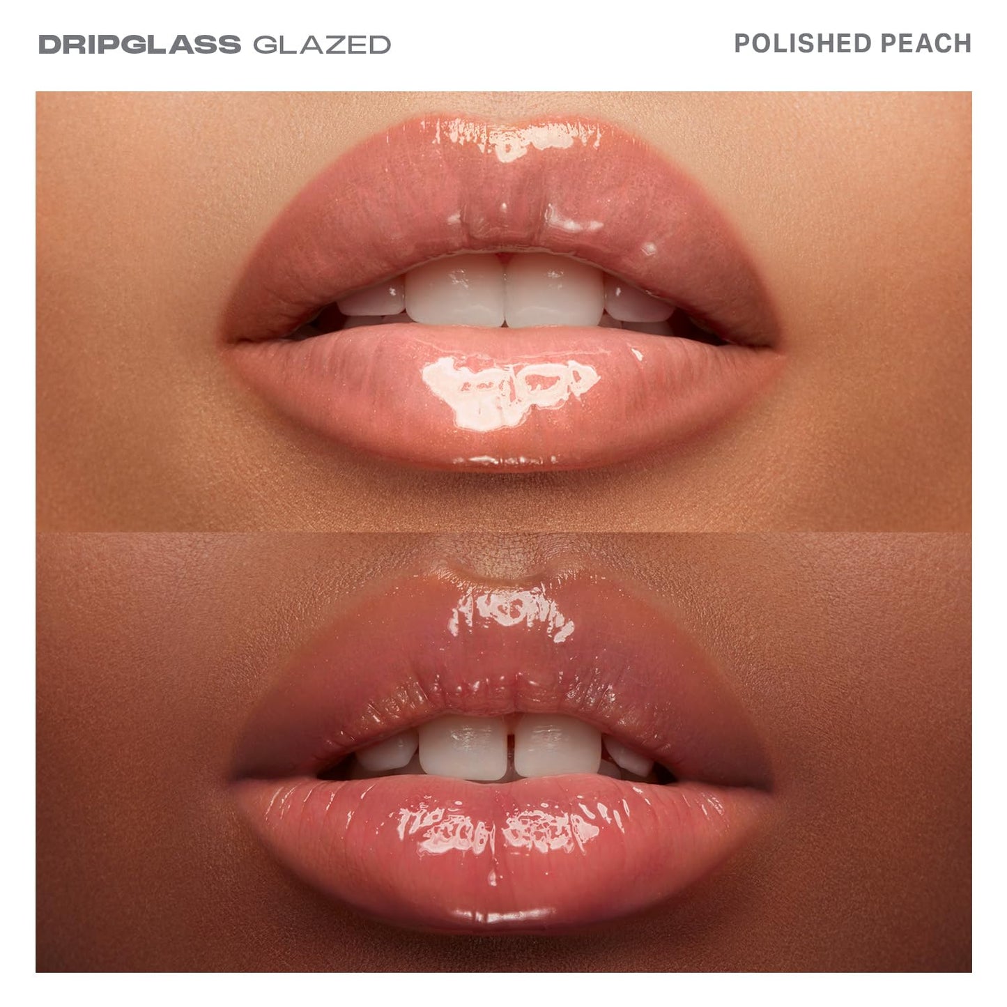MORPHE Dripglass High Shine Lip Gloss - Glazed, Semi-Sheer & Nourishing Lip Makeup - Buildable Formula Infused with Plant-Derived Squalane & Vitamin E - Polished Peach (0.13 oz)