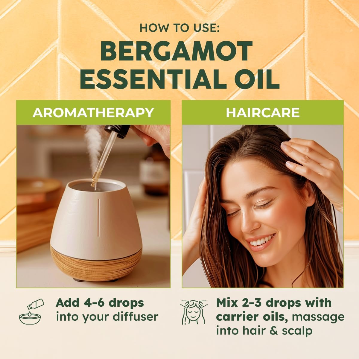 Kukka Bergamot Essential Oil for Diffuser and Skin - 4 Fl Oz - Bergamot Oil for Aromatherapy, Hair Shampoo, Bath Bomb, DIY Soap Making Scents