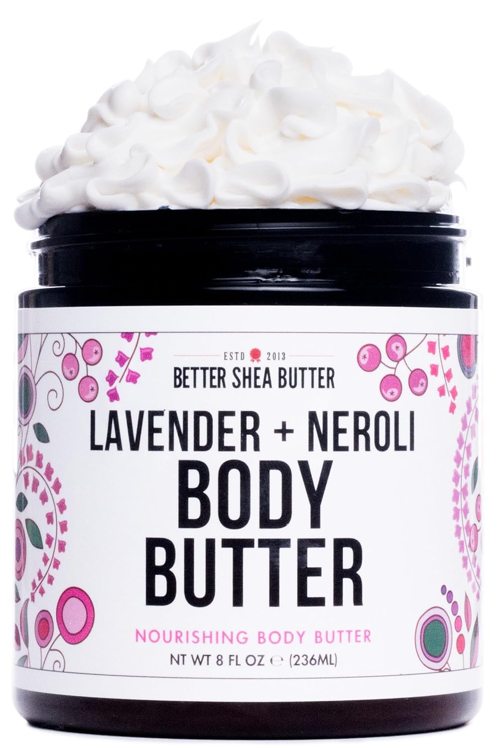 Body Butter for Women LAVENDER NEROLI | Whipped Body Moisturizer with Raw Shea Butter for Dry Skin, Paraben Free, Non-Greasy, No Synthetic Fragrances | 8 oz