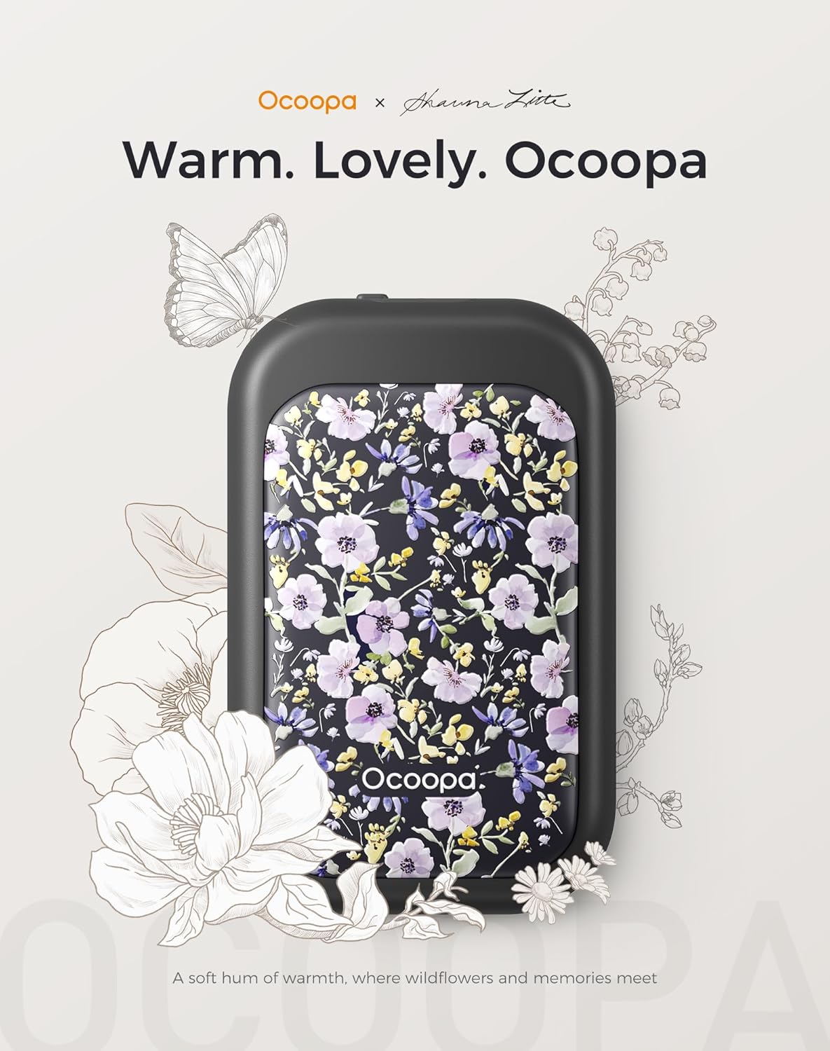 OCOOPA Magnetic Rechargeable Hand Warmers 2 Pack, Card-Style Electric AI Hand Warmers 5000mAh, Pocket Portable Hands Heater, UL Certified, for Men Women, Hunting Essentials, UT4 Young