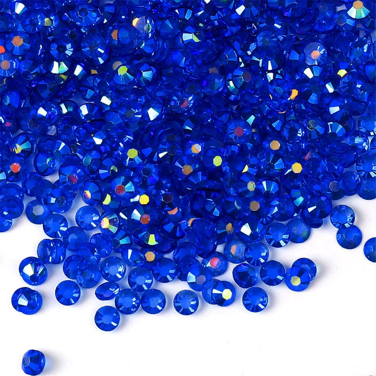 500 Pieces SS30 6mm Flatback Rhinestones AB Clear Round Gems Crystals for Nail Art DIY Crafts Clothes Shoes Bags （Transparent Sapphire AB）