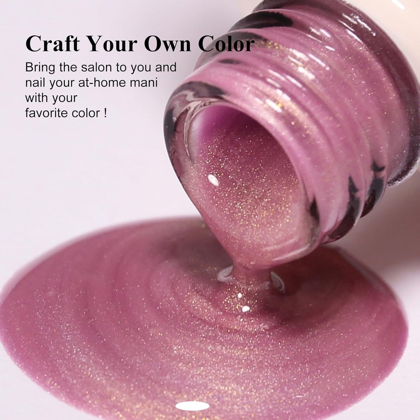 Imtiti Aurora Cat Eye Gel Polish, Pearl Purple Gold Holographic Glitter Magnetic UV Soak Off Gel Nail Polish (0.34 Fl Oz-996)