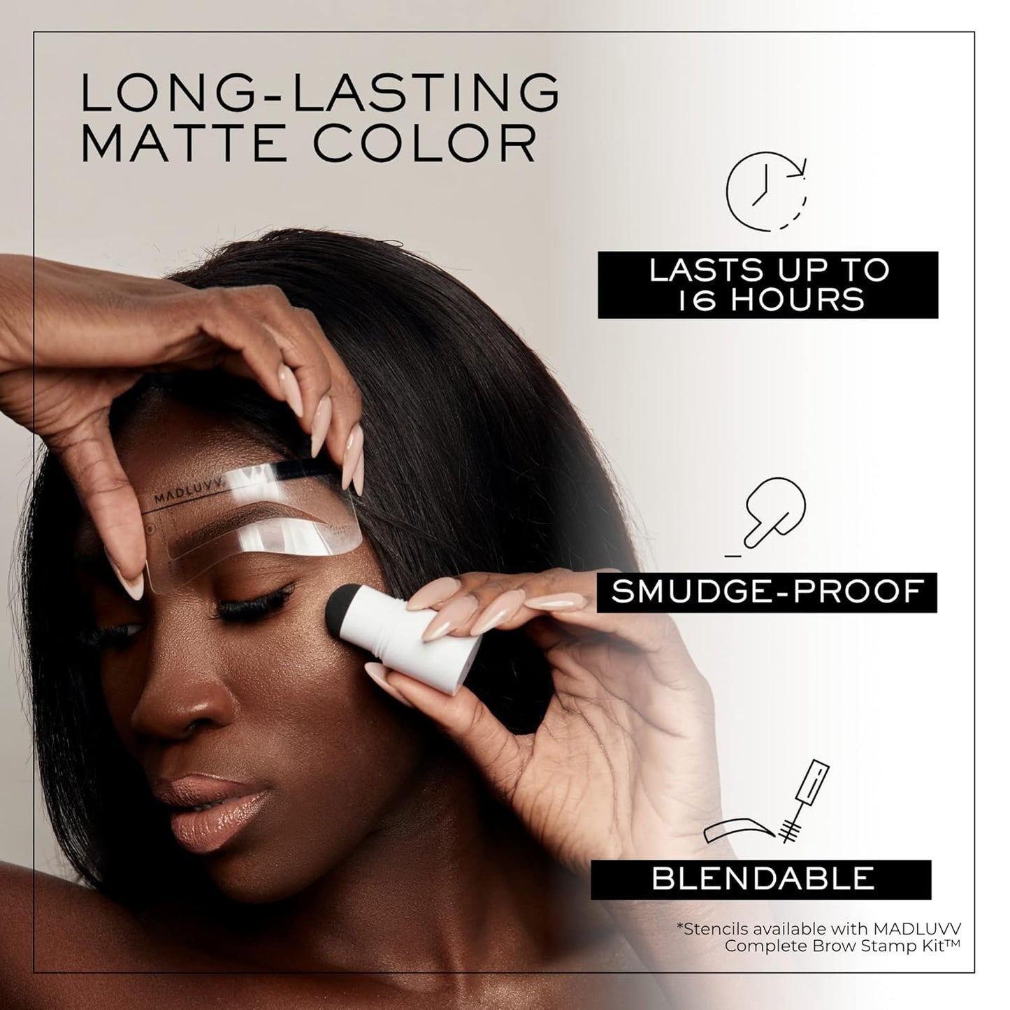 MADLUVV Brow Stamp Refill* - Color Stamp for Brows & Root Touch Up for Women & Men, Instantly Conceal Hair Loss, Grey Hair, Thinning Hair with Stain-Proof/Smudge-Proof Powder Formula (Blonde)