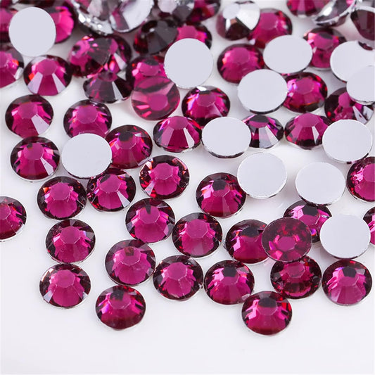 1500 Pieces SS16 4mm Flatback Rhinestones Clear Glass Round Gems Crystals for Nail Art DIY Crafts Clothes Shoes Bags （Grape Purple）