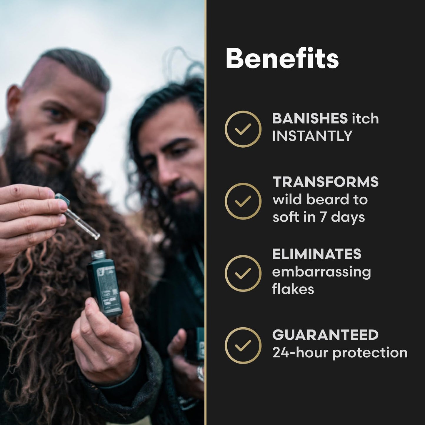 The Beard Struggle Tonic + Elixir Beard Oil Bundle - Silver Collection - Grooming Beard Oil - Softens, Moisturizers, and Strengthens Beard Growth - Pack of 2, Alfheim's Forests