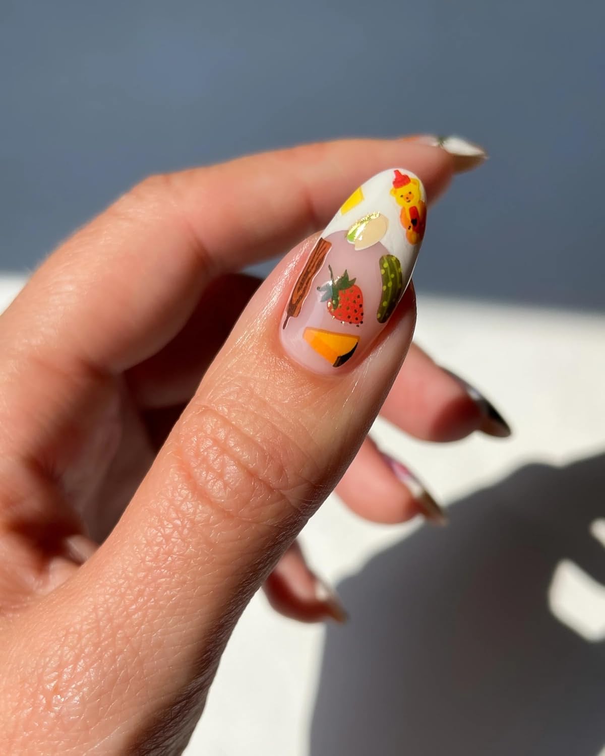 Charcuterie Nail Stickers - Lightweight & Easy-to-Apply Nail Art with Trendy Designs - Durable & Long-Lasting Nail Stickers for Women, Ideal for DIY Manicures & Salon-Quality Nails