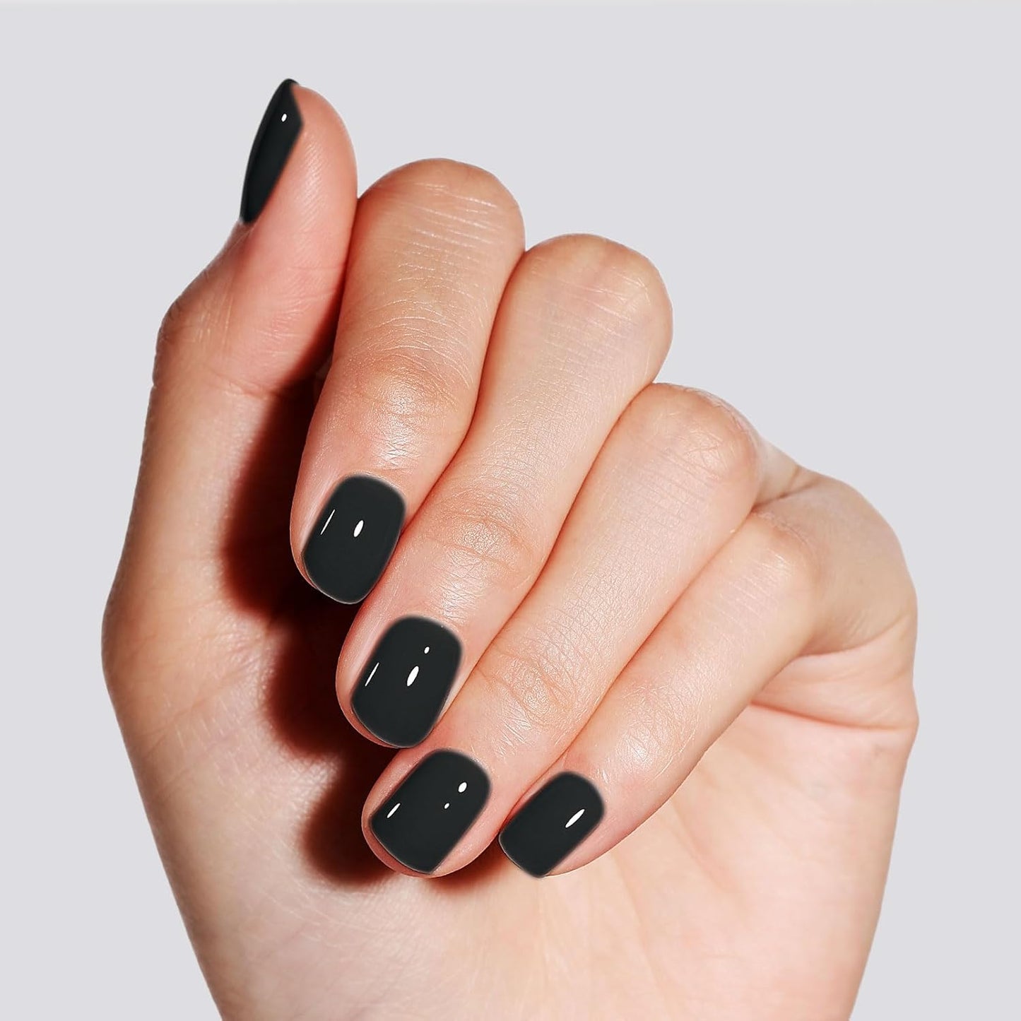 Gellen Black Gel Nail Polish 18ML 1Pc Sheer Classic Black Gel Polish Soak off UV Light Translucent Nail Polish Salon DIY Nail Art Manicure at Home Christmas Gifts, 0.61 Fl Oz