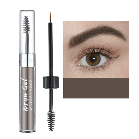 MAEPEOR Waterproof Eyebrow Gel 8 Colors Full-pigmented Long Lasting Liquid Brow Gel for Fuller & Defined Looking (#05 Deep Brown）