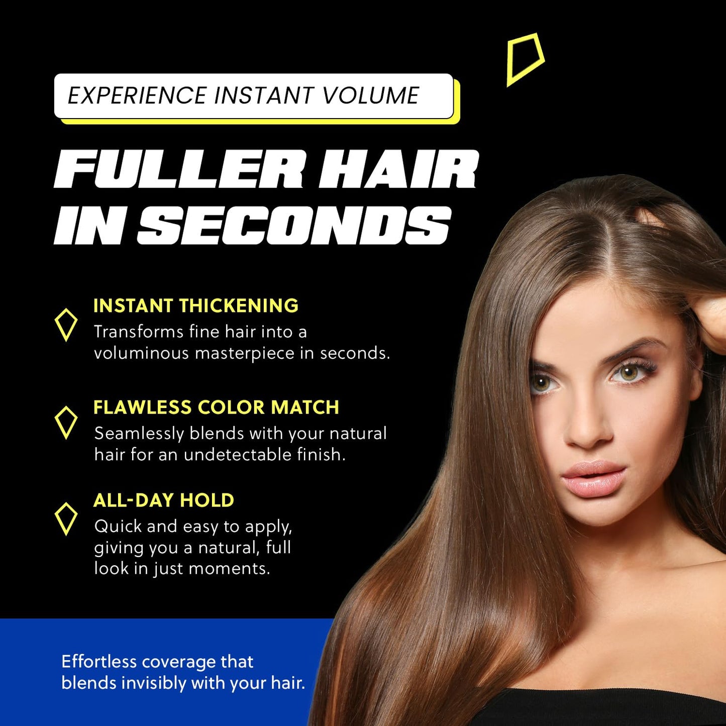 PrimeLook Hair Building Fibers, Luxurious Building Fibers for Thinning Hair, Superior Formula for Men & Women, Instant Volume, Matches Colors (27.5g, Medium Brown)
