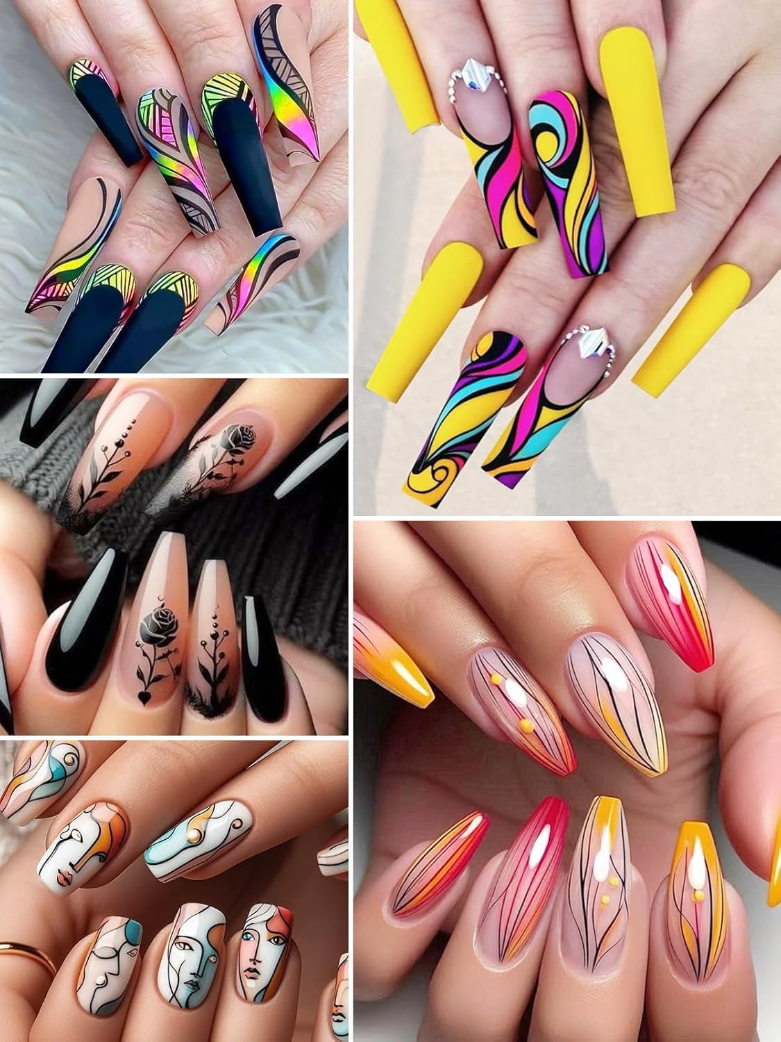 Kalolary 12 Color Nail Art Pens Set, Nail Art Markers Polish Pens Nail Point Graffiti Dotting Pen Drawing Painting Liner Brush for DIY Nail Art Beauty Adorn Manicure Tools