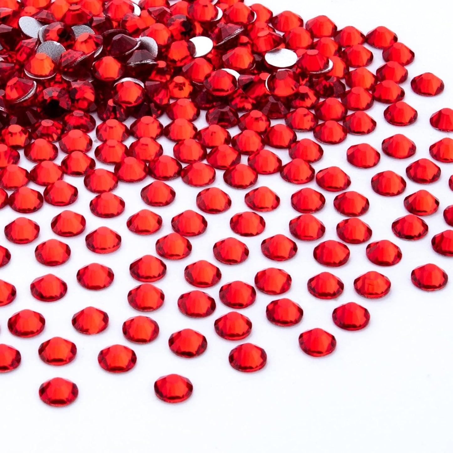 1440Pcs Ruby Red Crystal Rhinestones,Glass Flatback Rhinestones Gemstones for Nail Face Makeup Art Crafts Clothes Decoration - (SS20,4.8mm,Ruby Red)