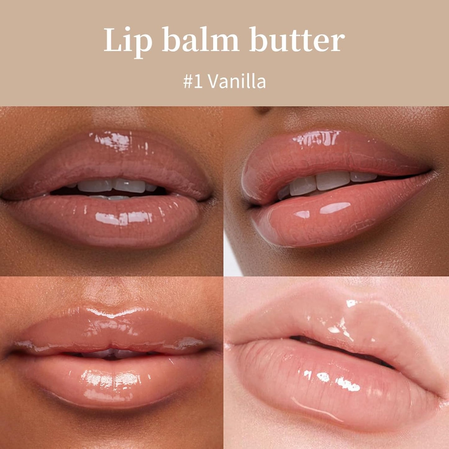 Summer Special Lip Butter Balm - Ultra-Hydrating, Nourishing Lip Care with Natural Ingredients, Shea Butter & Olive Butter, Soothes & Softens Dry Lips (#1 Vanilla, 0.5 Fl Oz (Pack of 1))