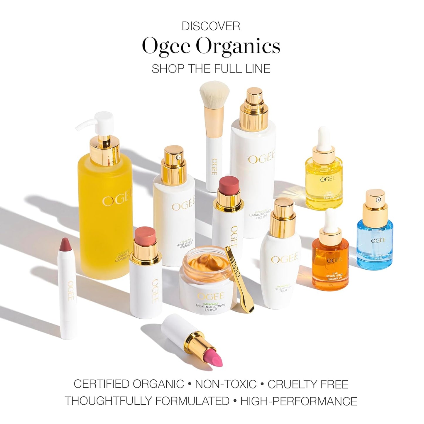 Ogee Full Bloom Sculpted Lipstick (Sahara - Warm Auburn) - Long Lasting Organic Lipstick with Jojoba Oil & Micro Hyaluronic Acid - 70% Organic Ingredients & Made in USA