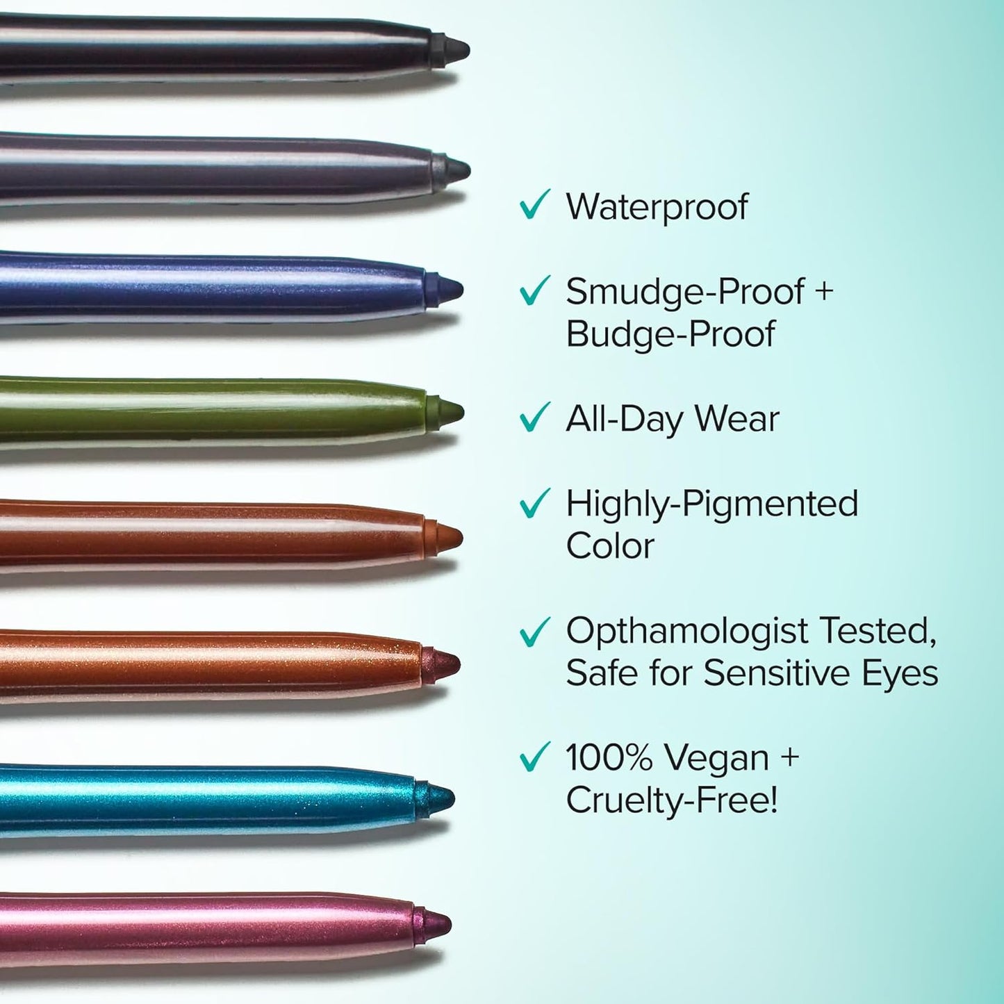 Thrive Causemetics Infinity Waterproof Eyeliner Pencil, Built In Sharpener & Smudge Tip, Long Lasting, Smudge Proof, Hyaluronic Acid & Shea Butter, Vegan & Cruelty Free, Lizzie (Moss Green Matte)